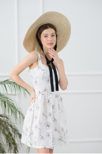 Платье 6251 Белый черный