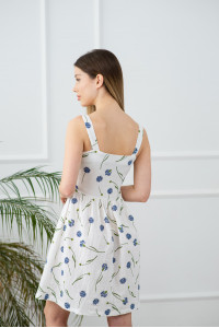 Платье 6251 Белый голубой