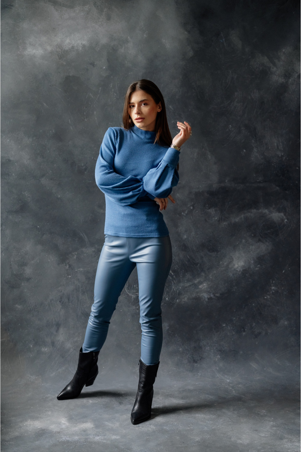 Лосины 6343 Серо-голубой