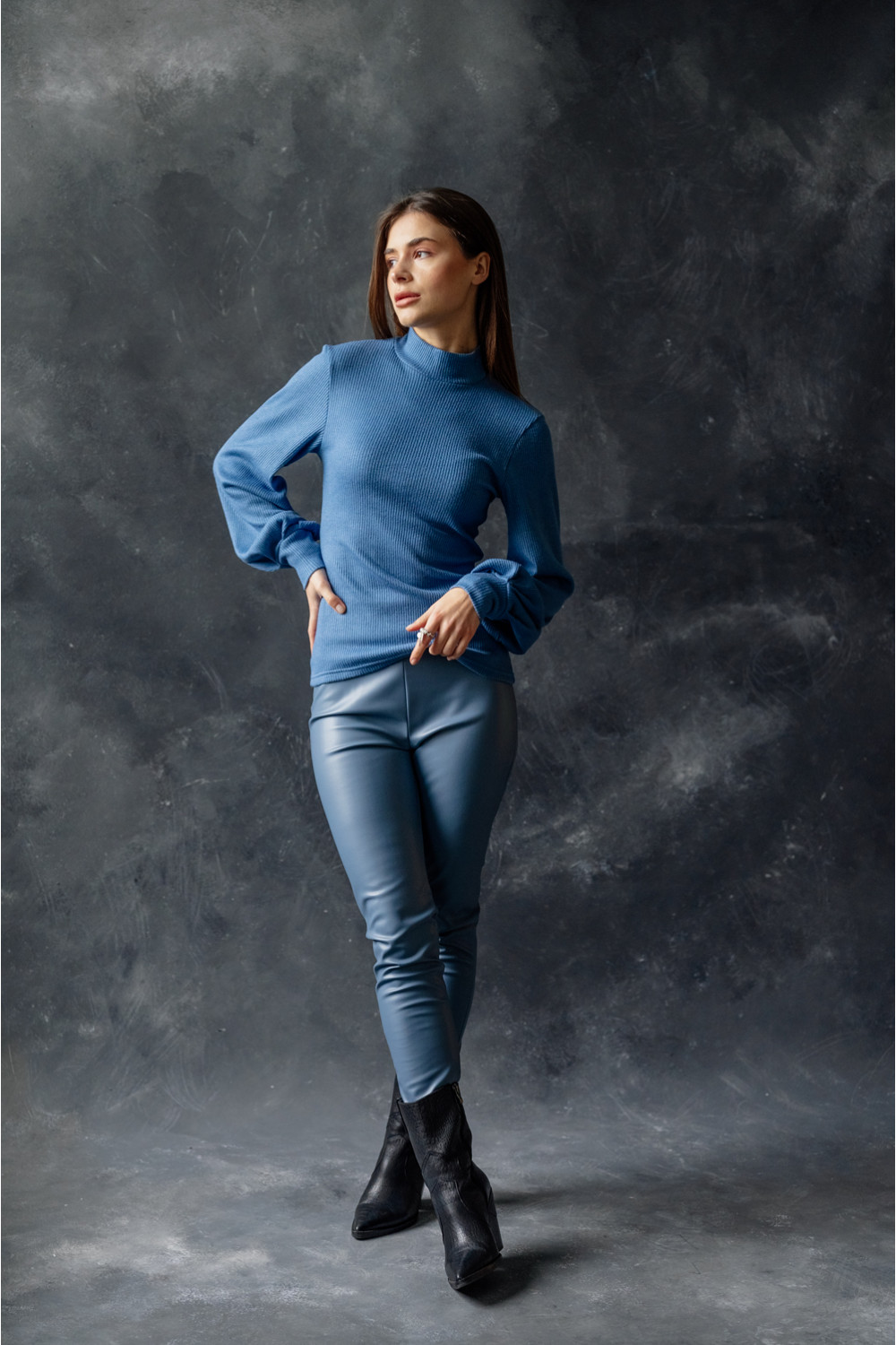 Лосины 6343 Серо-голубой