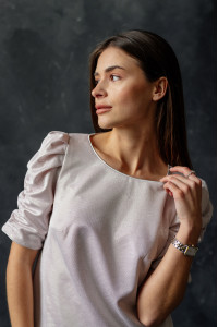 Блуза 6345 Пудра