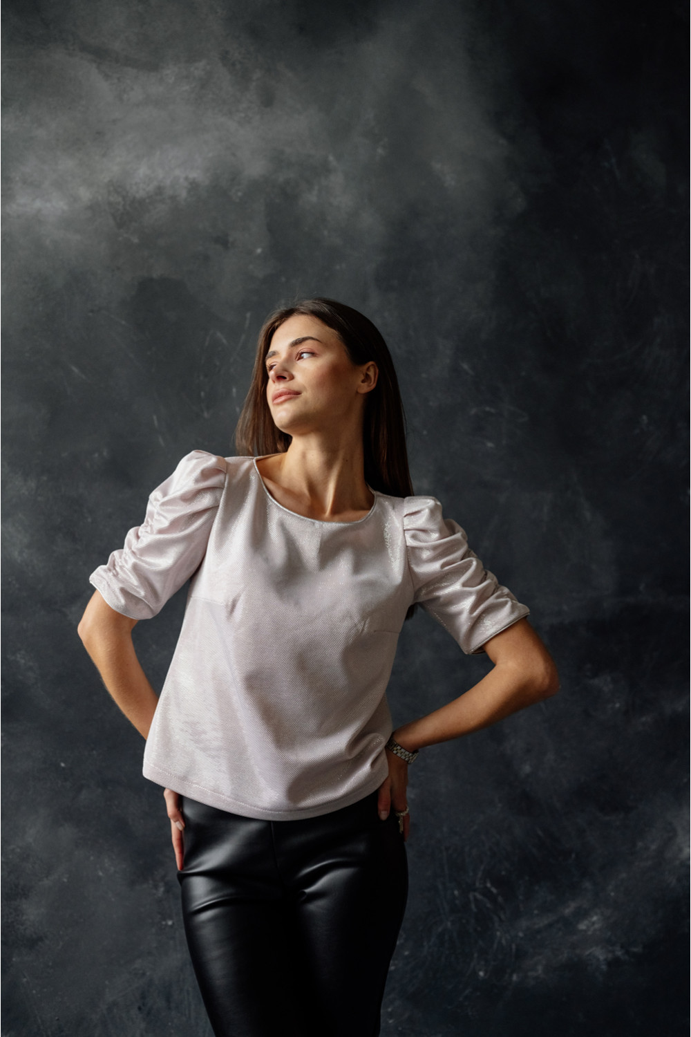 Блуза 6345 Пудра