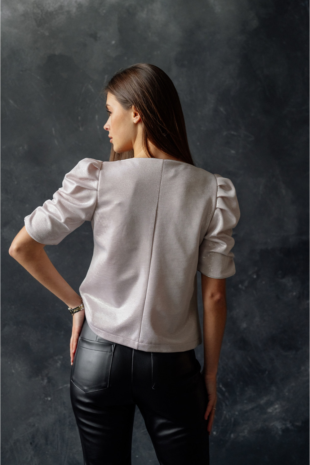Блуза 6345 Пудра