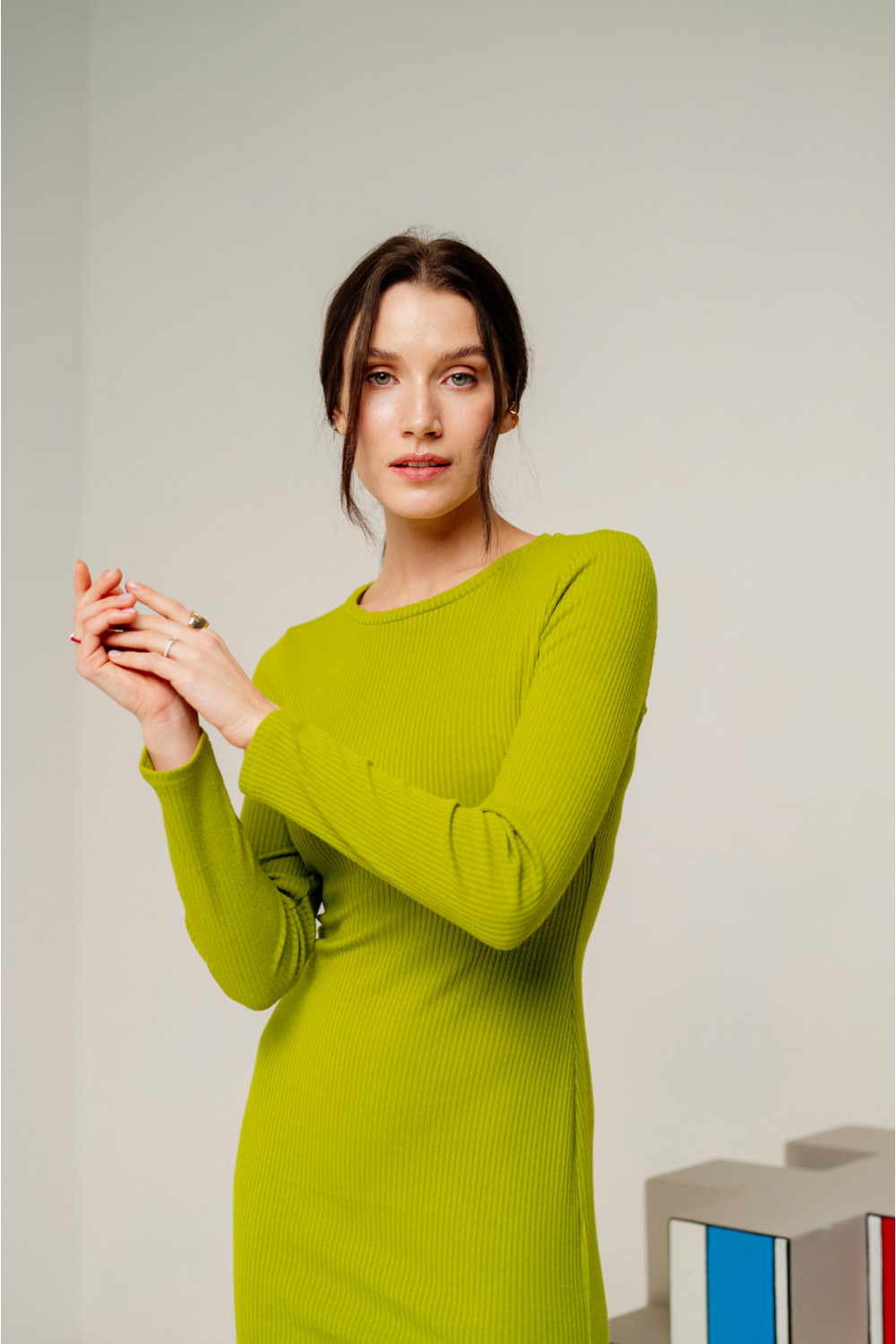 Платье 6402 Оливковый