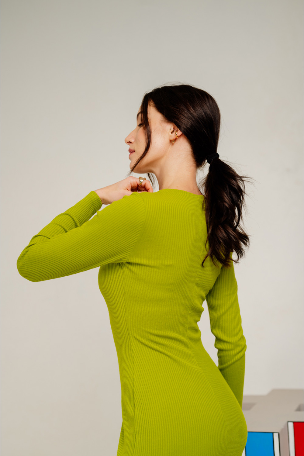 Платье 6402 Оливковый