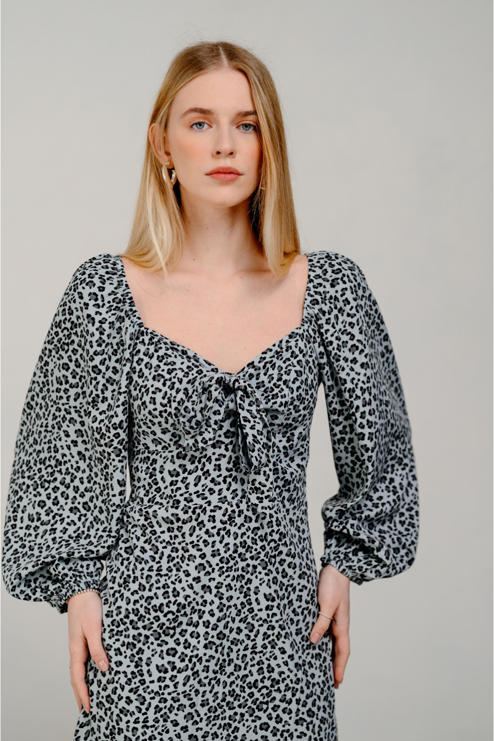 Платье 6424 Серо-голубой