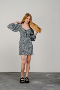 Платье 6424 Серо-голубой