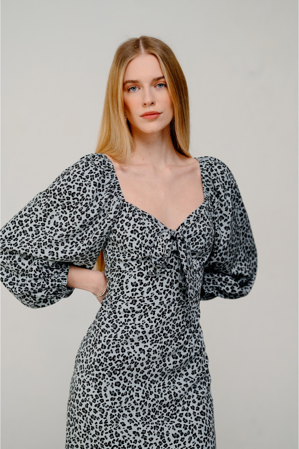 Платье 6424 Серо-голубой