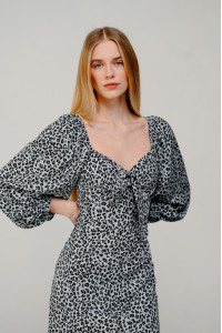 Платье 6424 Серо-голубой