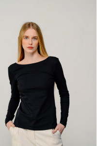 Лонгслив 6435 Черный Черный