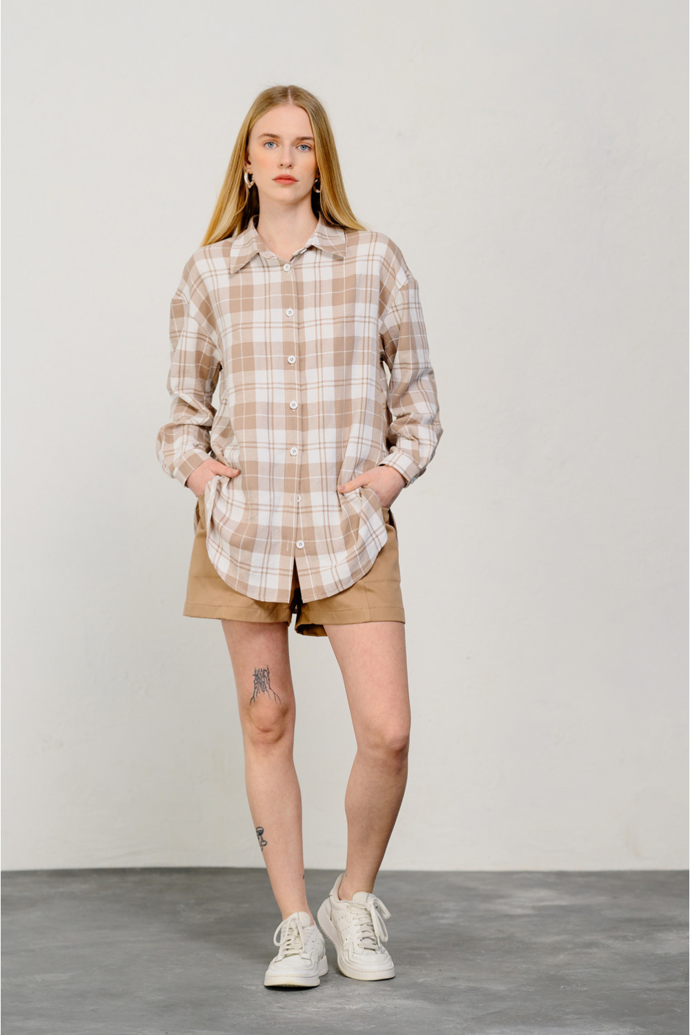 Рубашка 6440 Бежевый