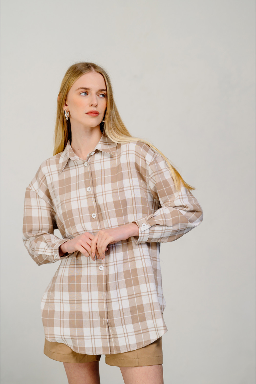 Рубашка 6440 Бежевый