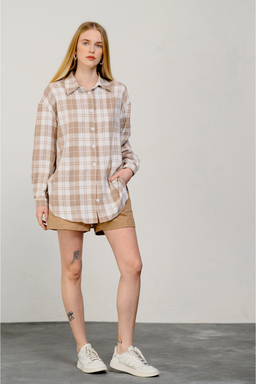 Рубашка 6440 Бежевый