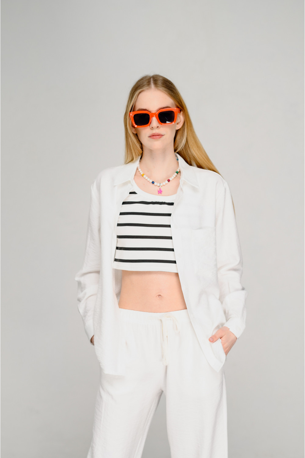 Рубашка 6452 Молочный