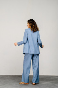 Пиджак 6035 Серо-голубой