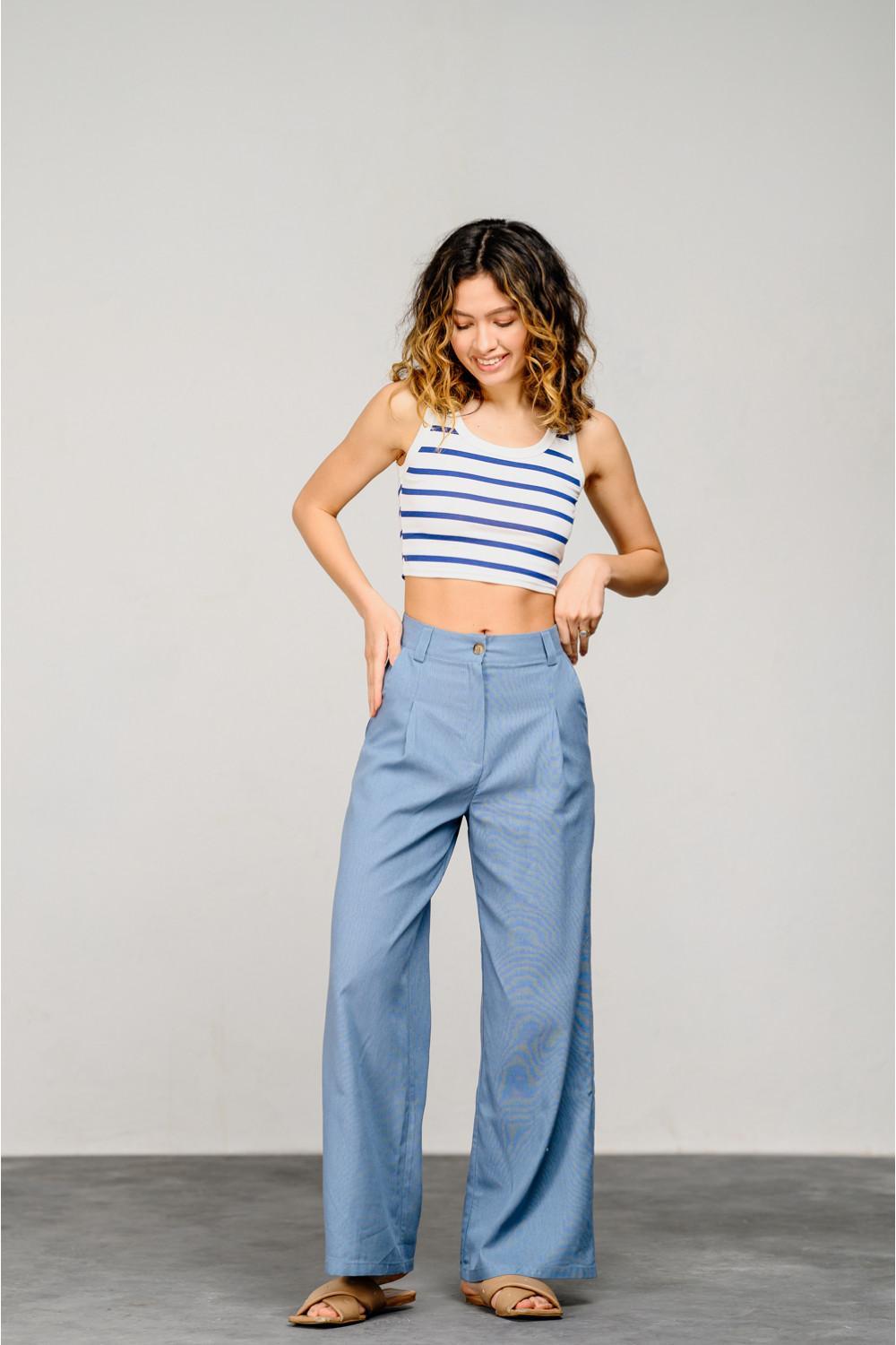 Кроп топ 6456 Деним