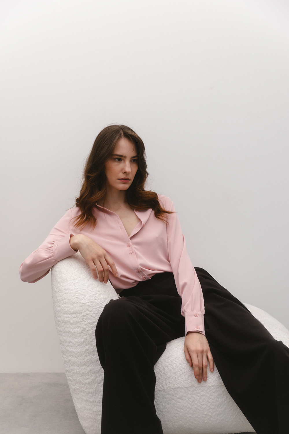 Блуза 6403 Пудра