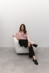 Блуза 6403 Пудра