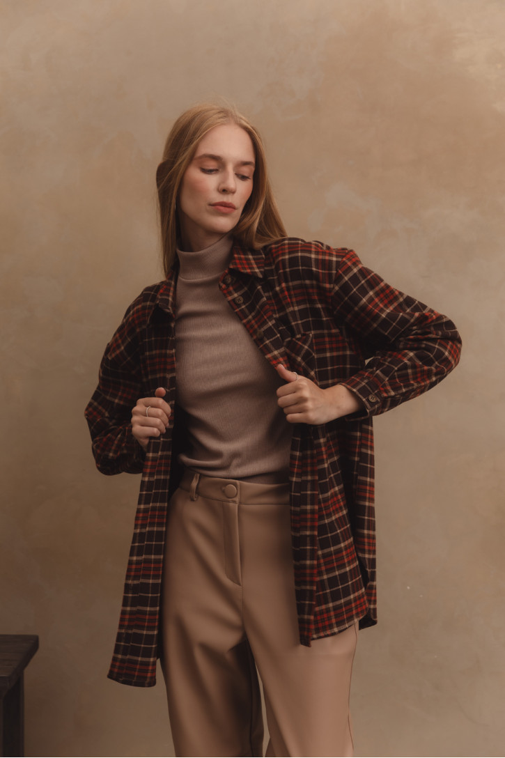 Рубашка 6521 Коричневый