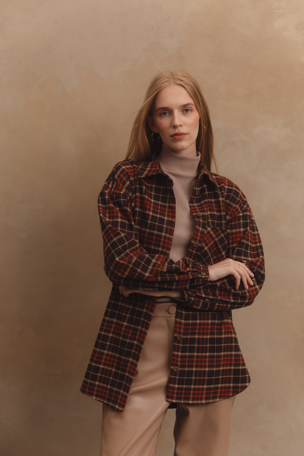 Рубашка 6521 Коричневый