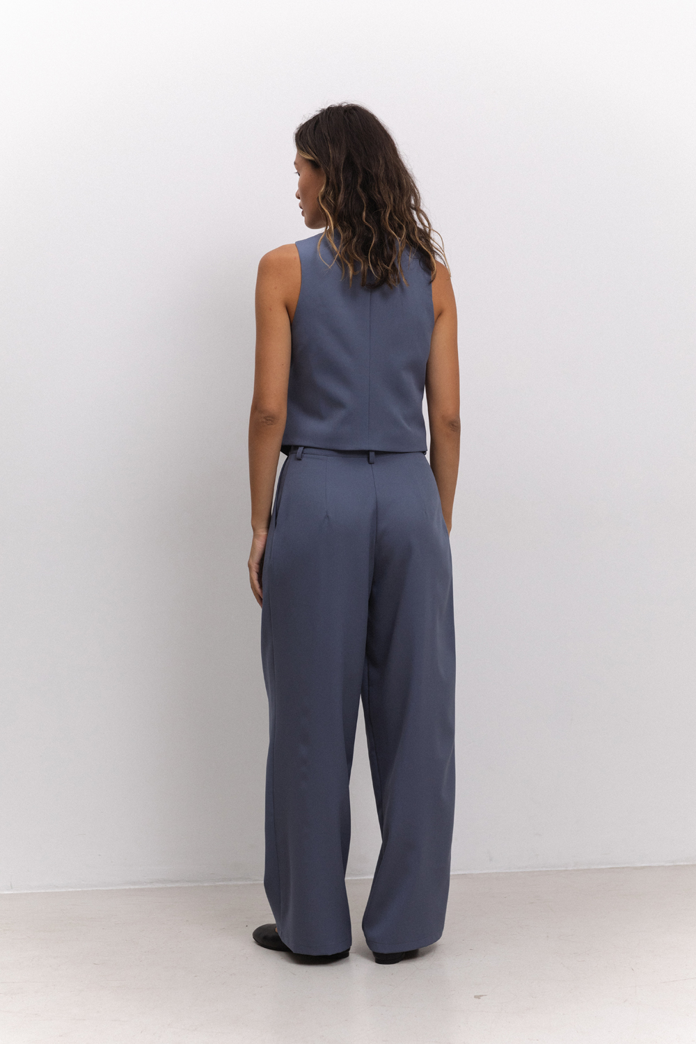 Жилет 6546 Серо-голубой