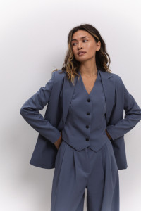 Жилет 6546 Серо-голубой