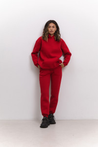 Red knitted sports trousers with Red Красный