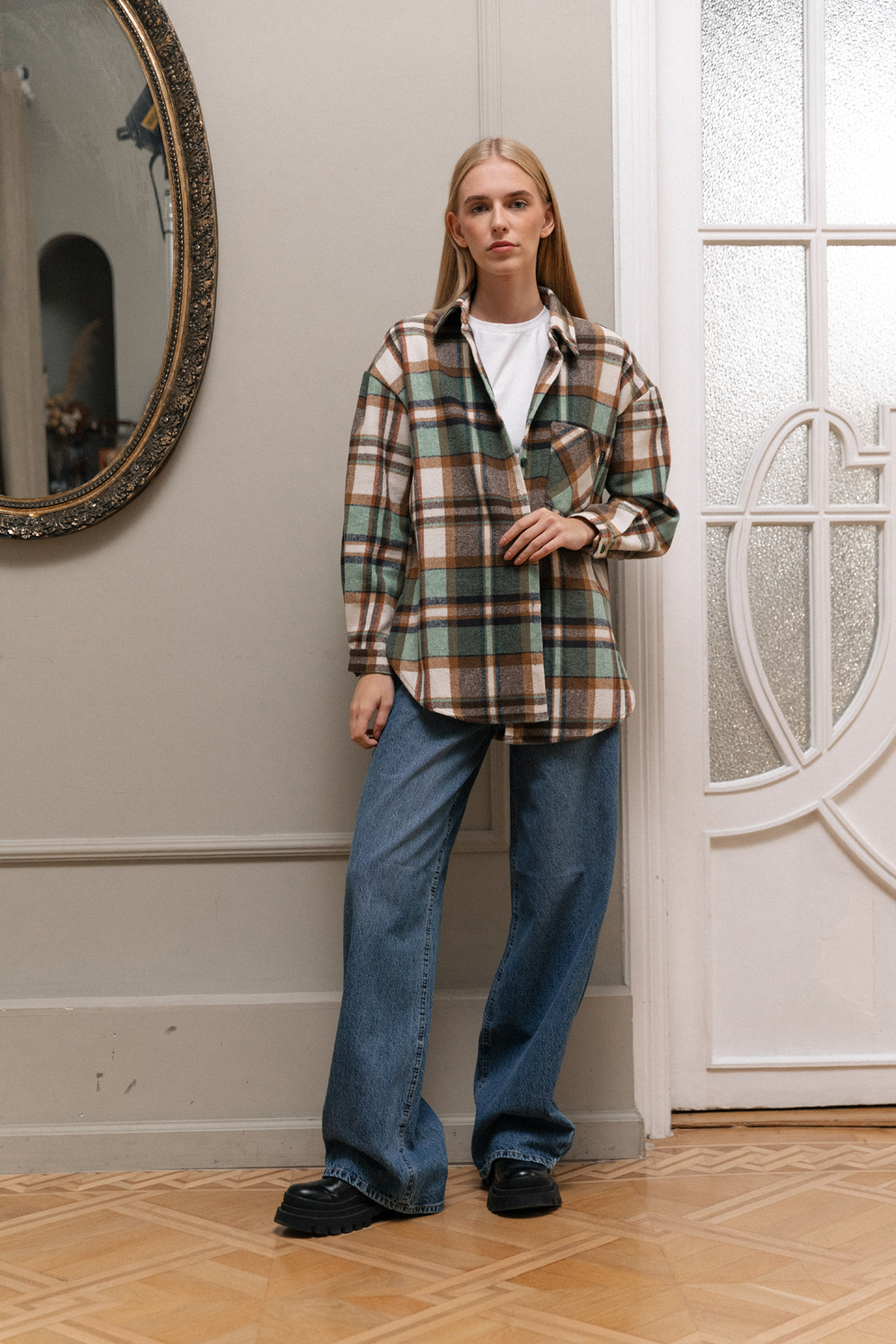 Рубашка 6572 Зеленый