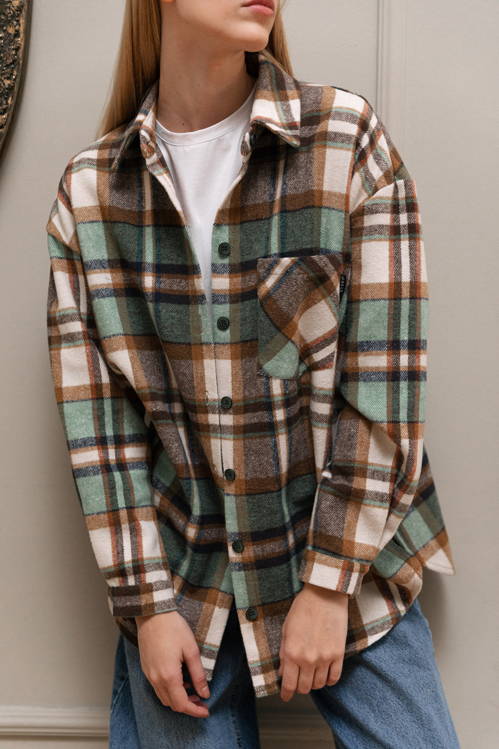 Рубашка 6572 Зеленый