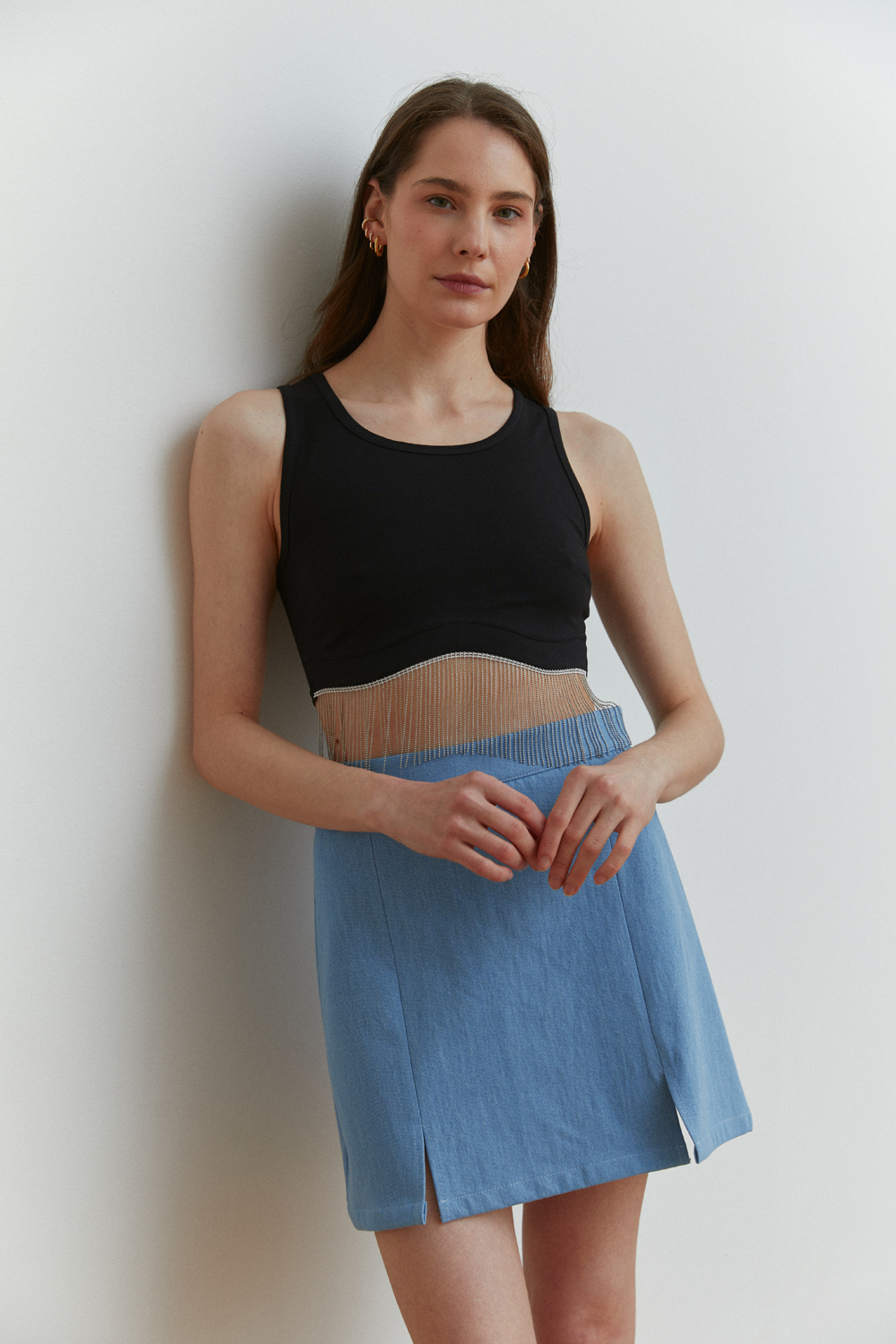 Юбка 6613 Голубой