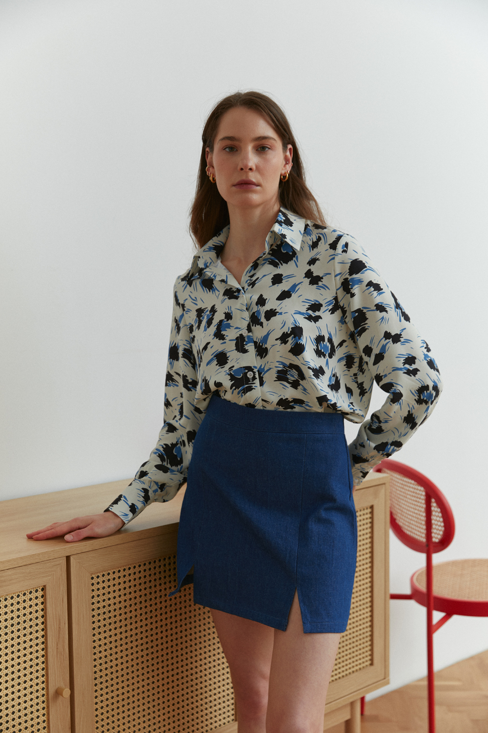 Юбка 6613 Синий