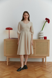 Платье 6636 Бежевый