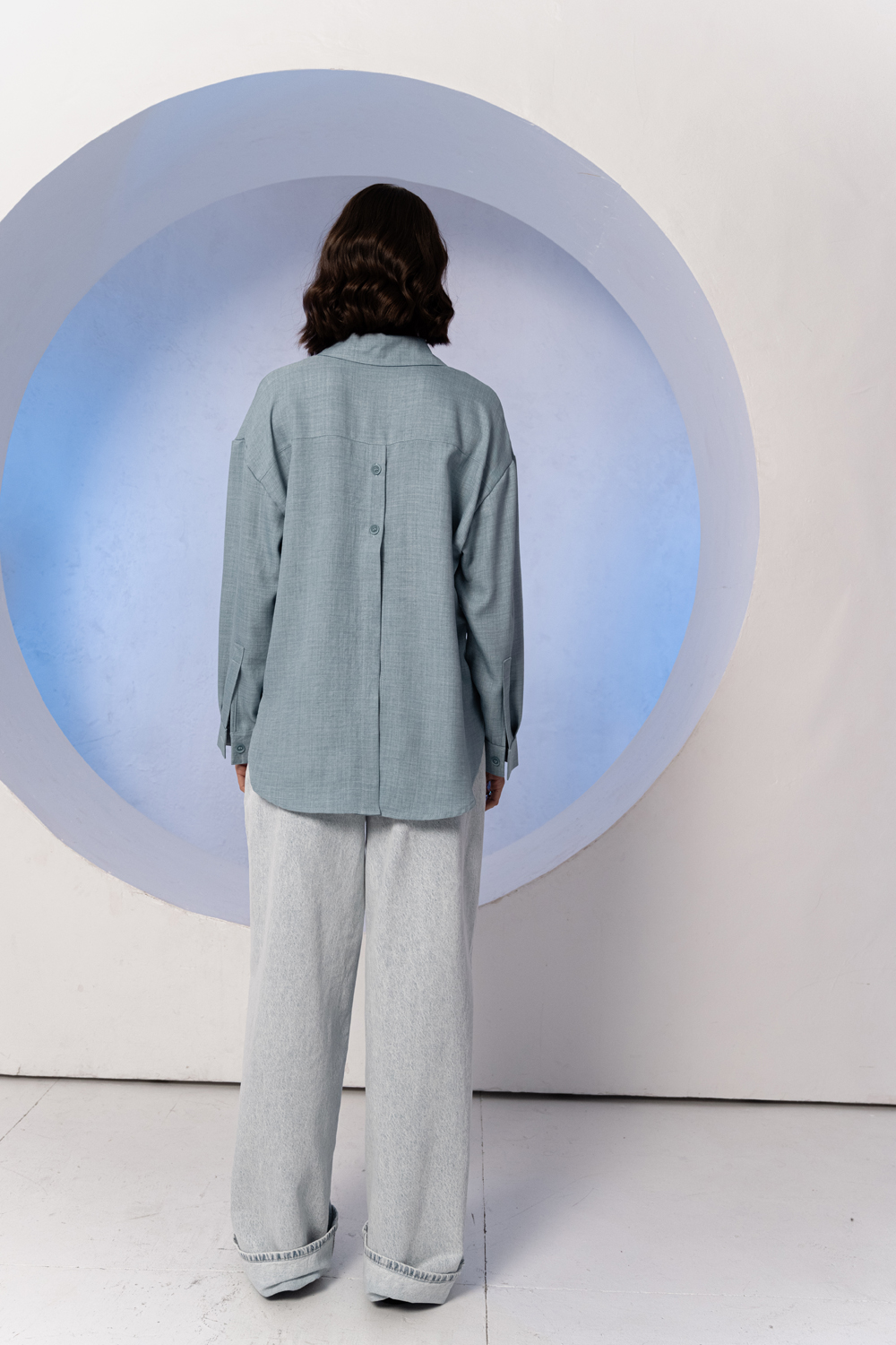 Рубашка 6612 Голубой