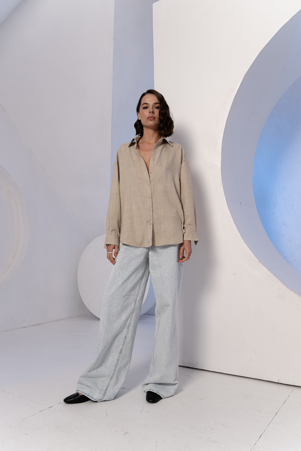 Рубашка 6612 Бежевый