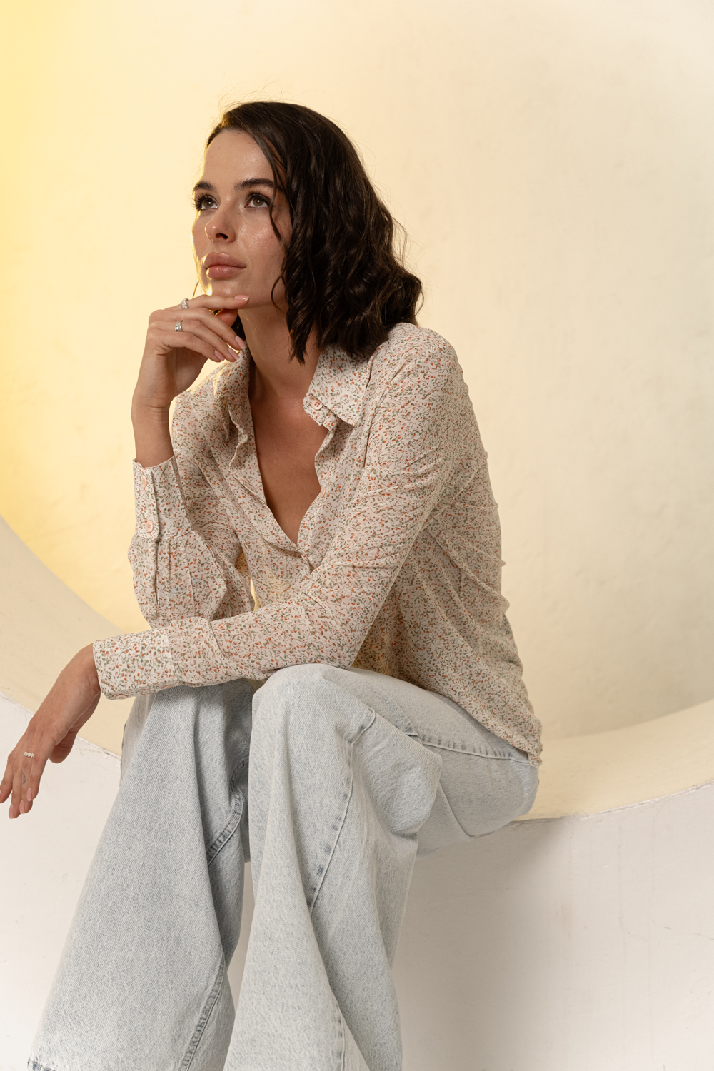 Рубашка 6619 Кремовый