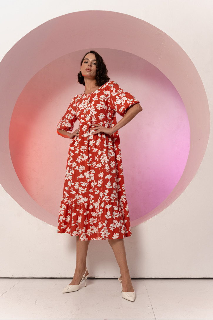 Платье 6649 Лососевый