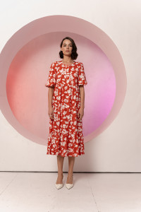 Платье 6649 Лососевый