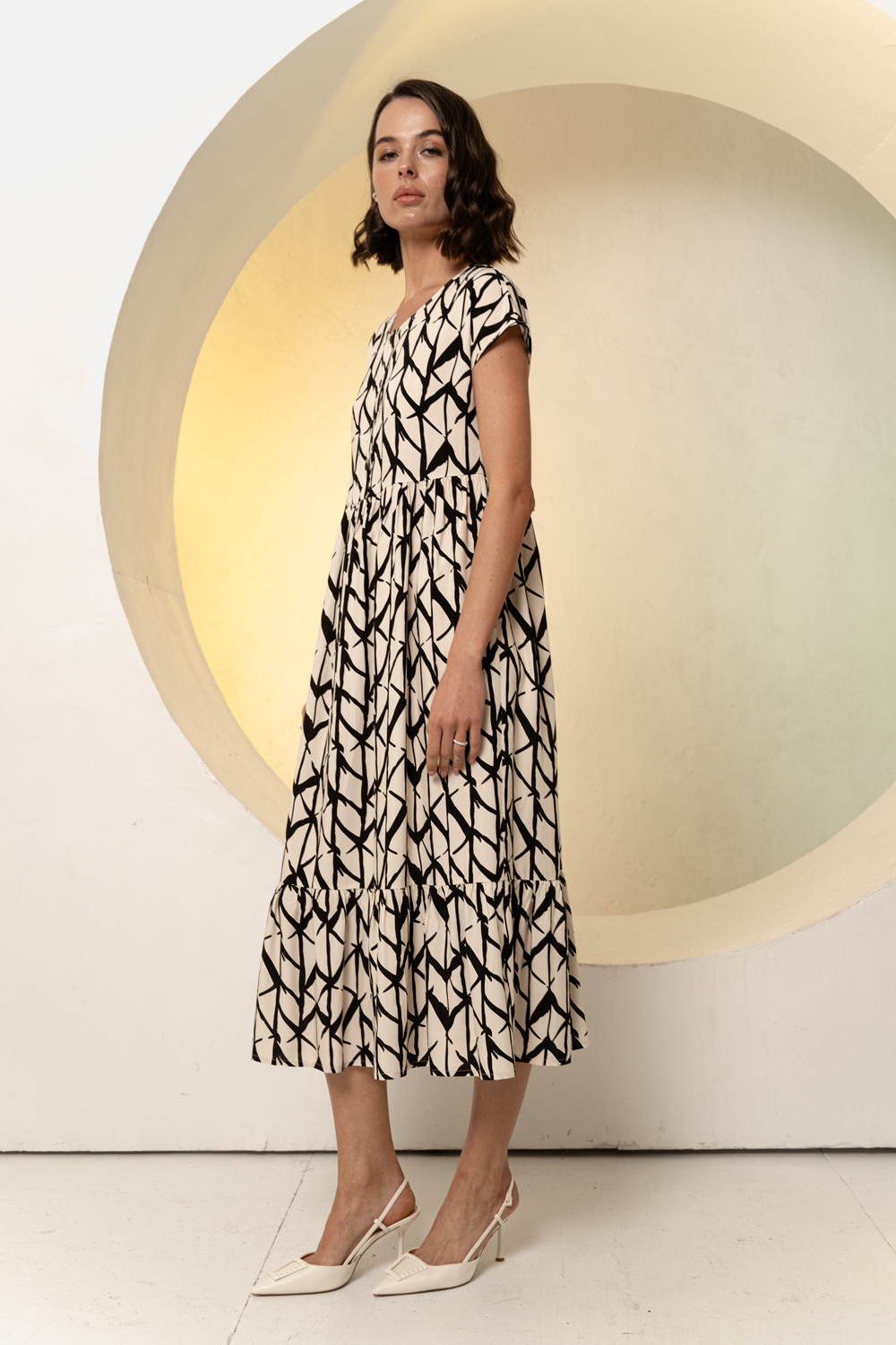 Платье 6669 Бежевый