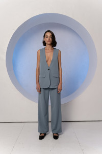 Брюки 6672 Серо-голубой