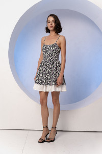 Темно-синий сарафан из штапеля с регулируемыми бретелями Темно-синий