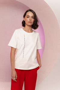 Футболка 6677 Молочный