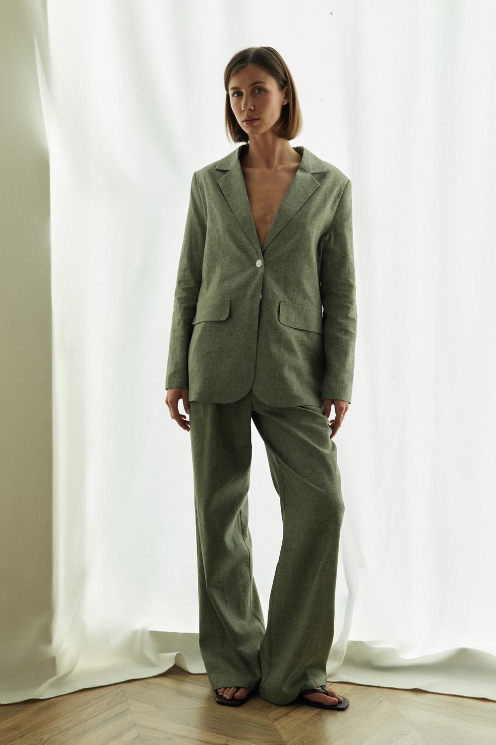 Пиджак 6628 Оливковый