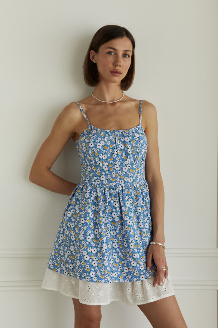 Платье 6676 Голубой