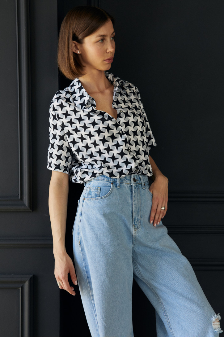 Рубашка 6683 Серый