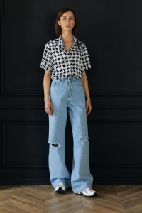 Рубашка 6683 Серый