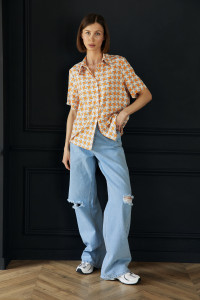 Рубашка 6683 Оранжевый