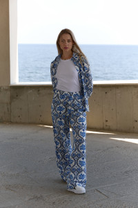 Костюм 6608 Белый синий