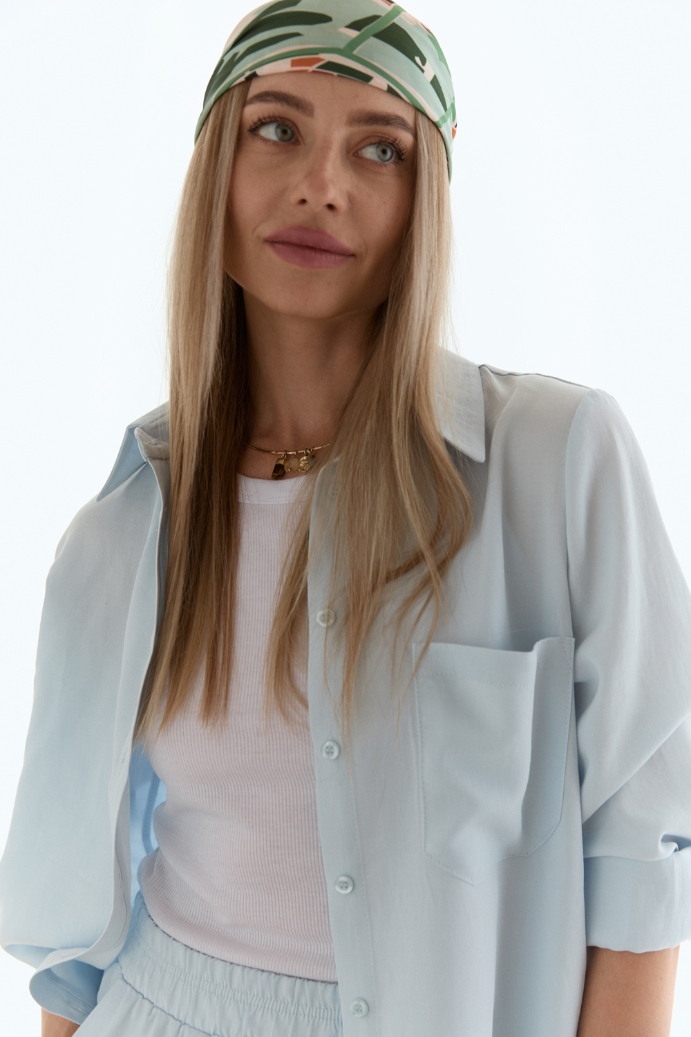 Рубашка 6652 Голубой