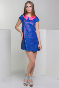 Платье 5157 Малина\Электрик Синий
