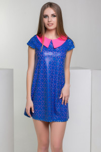 Платье 5157 Малина\Электрик Синий